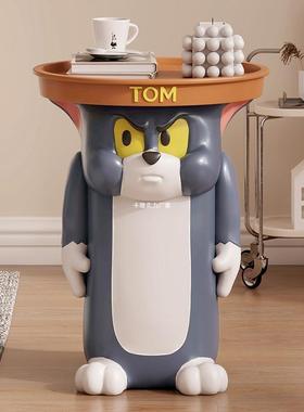 225新汤姆猫可爱边WSDLZM几移动创意卧室通轻款奢床卡头柜落0地摆