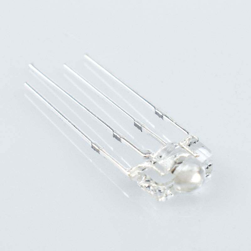 发光二极管3mm RGB灯珠f3透明雾状塔形共阴阳全彩直插led灯珠键盘
