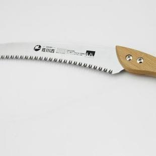 进口佐川吉380K修枝锯家用锯整枝锯园艺工具刃长38cm木柄弯