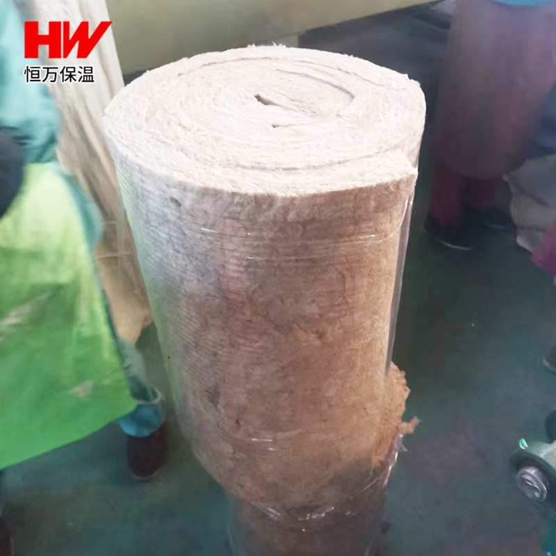 岩棉卷毡外墙棚顶隔热钢结构管道罐体锅炉保温双面铝箔岩棉毡