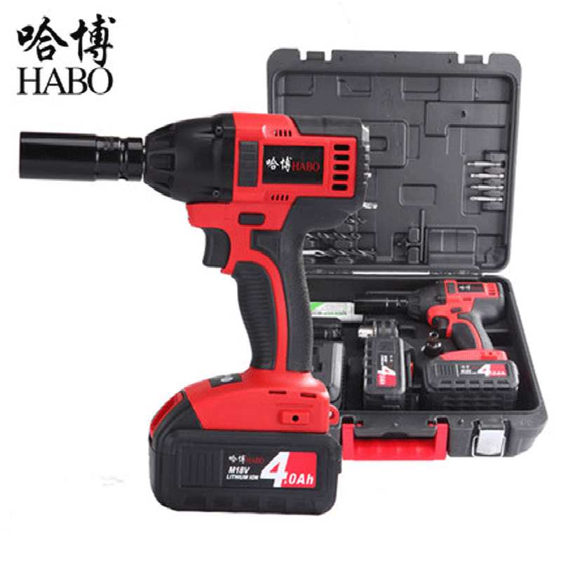 哈博锂电池电动扳手无刷充电电动风炮轮胎脚手架车用多功能套筒