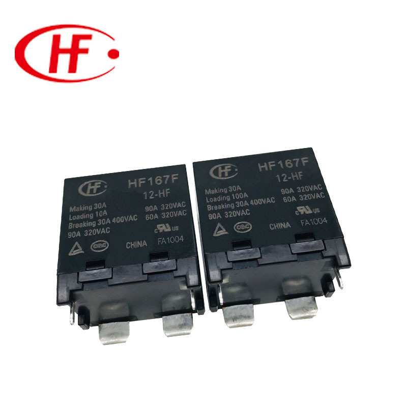 原装现货HF167F/12-HF继电器 一组常开90A320VAC宏发太阳能继电器