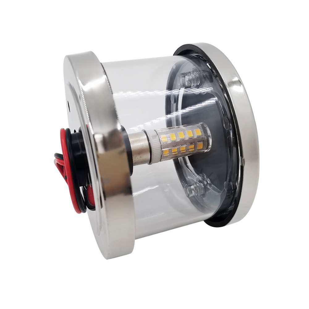 艾硕/ISURE12-24V不锈钢航行灯90*68MM红白绿色LED船用游艇用配件