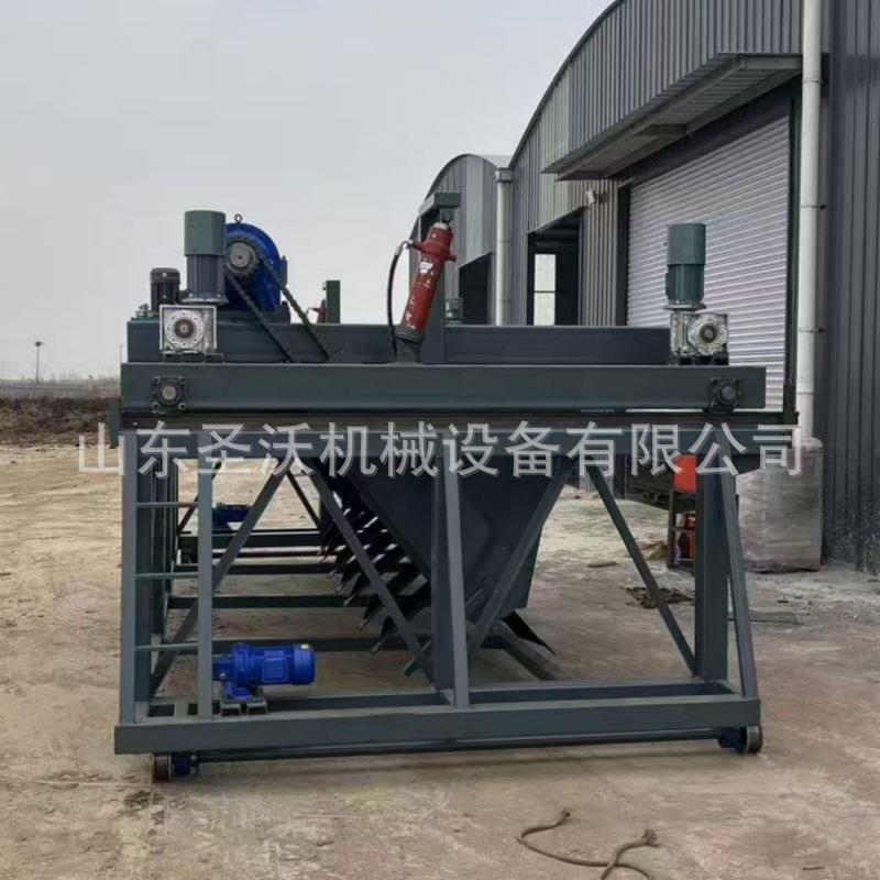 液压升降槽式翻抛机有机肥翻抛机畜禽粪污好氧发酵翻抛机移位车