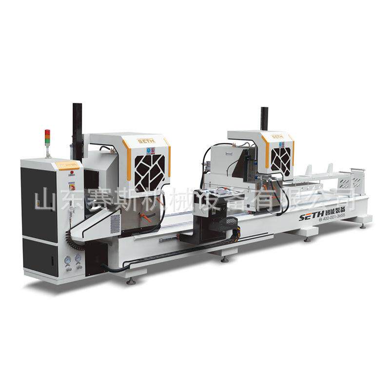 全套断桥铝合金门窗加工设备双头切割锯组角机端面铣角码切割锯