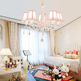 铁艺儿童地见描述 蓝园温馨卧室书房欧式 中海水色晶吊灯美式 田风格