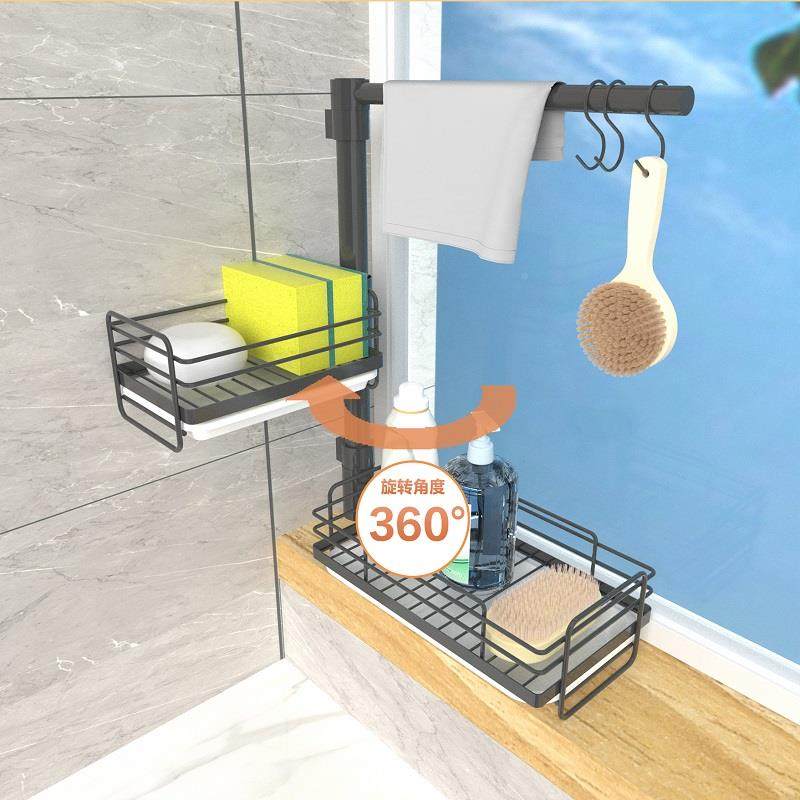 抹布架厨房旋转多层置架钢丝物沥球洗洁精HYtxukrw水槽打孔壁挂海,厨房/烹饪用具,抹布架/厨房清洁收纳架,淘宝优惠券,粉丝福利购,淘宝优惠卷