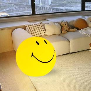 客厅装 饰摆件落灯网红笑脸灯灯氛围小夜灯可电地落地455台l充ed卧