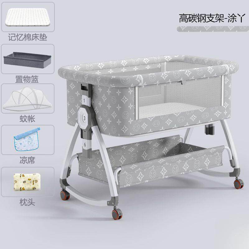 折叠婴幼儿床拼接大床功能新409生用床通便携可移动宝宝床多儿摇