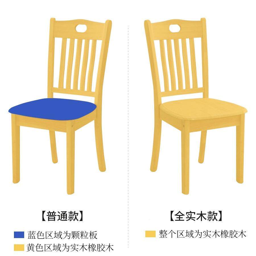 实木餐椅家用靠背椅纯原木餐桌椅子饭简坐约中式书实木餐椅桌久餐