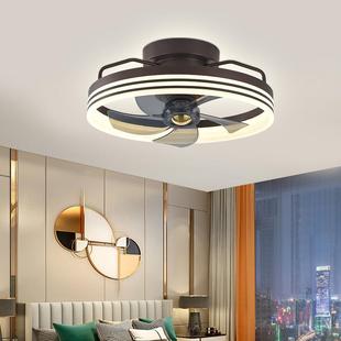 现代简扇约家用客厅风扇灯顶卧室亚LYT2205克力ED吸吊灯跨境货源