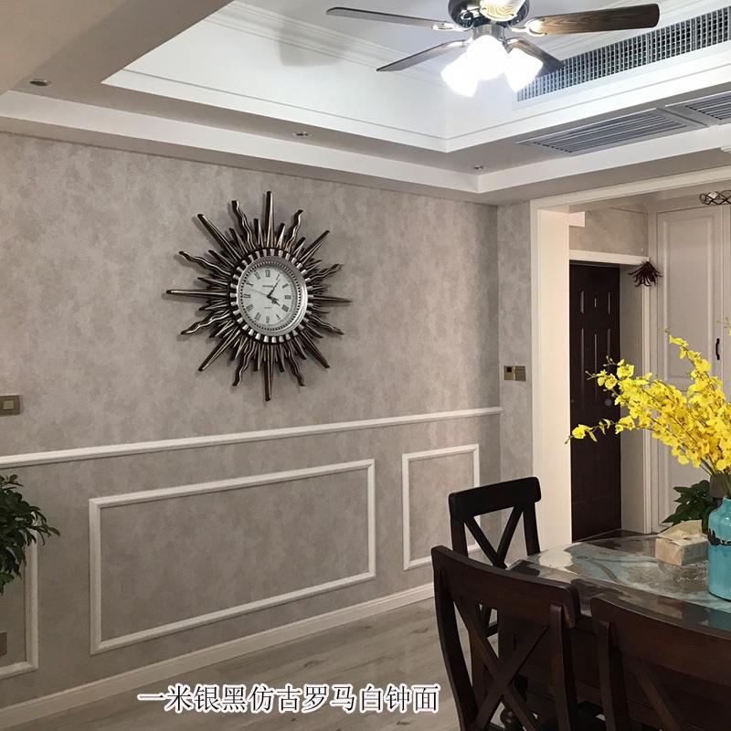 轻奢客太阳钟表装饰钟美厅式?复F758MM97欧古石英钟大号壁钟酒店