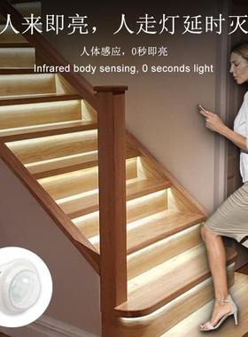梯1制2v24vled网红梯CFP踏步灯流水二合一台阶感应灯带控器楼楼灯