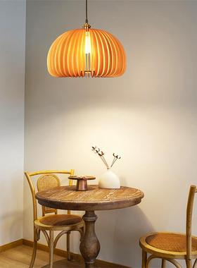 日式田餐风简约复古南瓜木吊灯书L2020-12椴房卧园室厅民宿氛围实