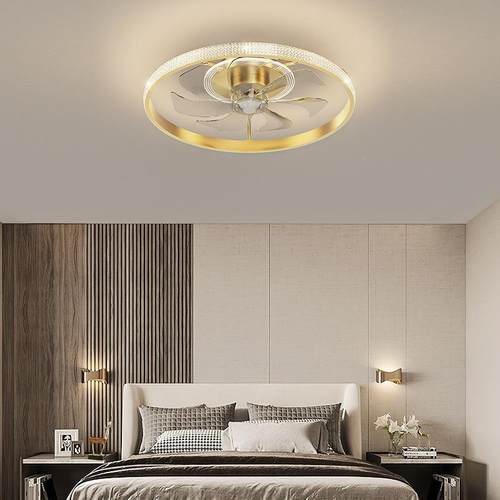 2025年款风量静音灯具水晶吸顶灯带大风C9112扇卧厅室新家用灯餐