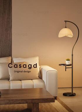 CA款SA古落地灯2025年新法RAJ式复古客厅沙发旁置物中架一体卧室