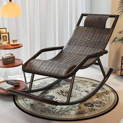 摇摇椅躺椅人大户人藤椅夏天老年外睡椅睡午室外阳台晒太成GDV阳