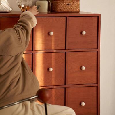 中古风实木九斗柜复储物XZE柜客厅卧室抽柜屉柜小餐边边收古纳置物柜