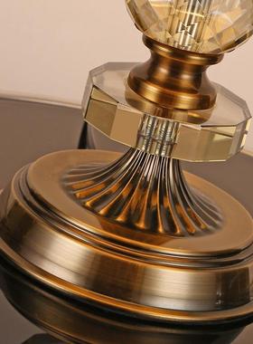 灯饰高档H6084K槟9香水晶欧式卧室床头庆台灯落地灯温馨婚红色