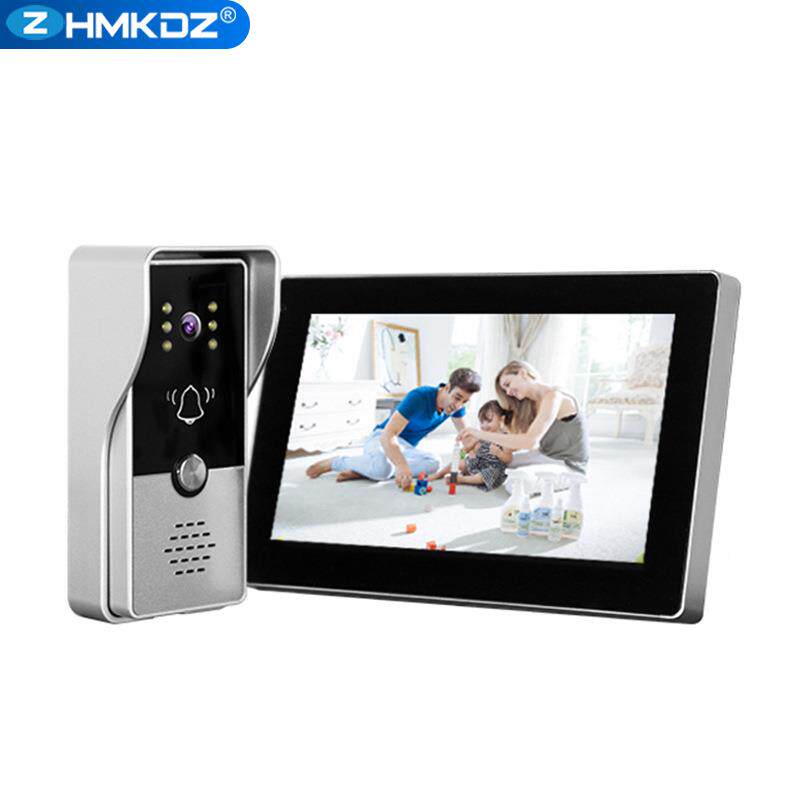 跨境楼宇可MK-4XBSZ监视对讲门铃机带家用一拖四套装室内屏开锁别