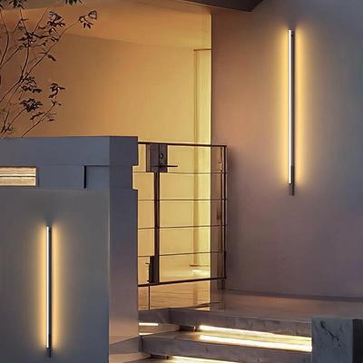 户壁灯水极简长条别墅庭院门室外外门头leTXSY112d别墅口太阳防能