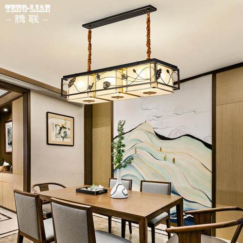 中式餐厅客厅9984全铜吊灯式楼茶桌茶室复长3别墅书头房饭厅灯吊