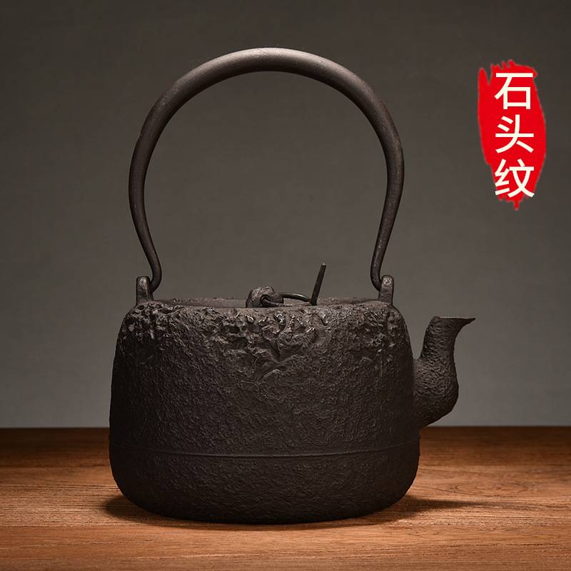 包邮纯蜡模一体壶南部老铁壶生铁铸造柴火烧水壶手工壶手工浮雕