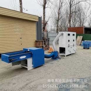 公仔玩具靠垫充棉机 珍珠棉再生棉开松机 双口泡沫颗粒充坐垫机