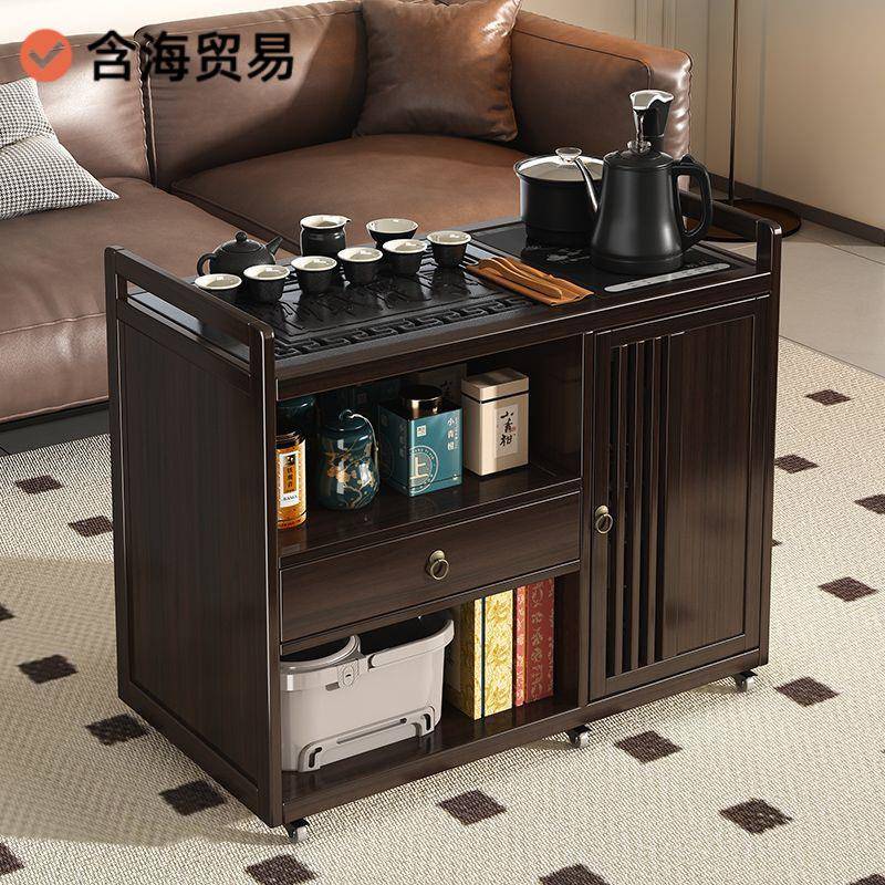 阳移JOQ台动茶台桌小型茶家用实木茶车茶几水壶带轮一体水茶茶具