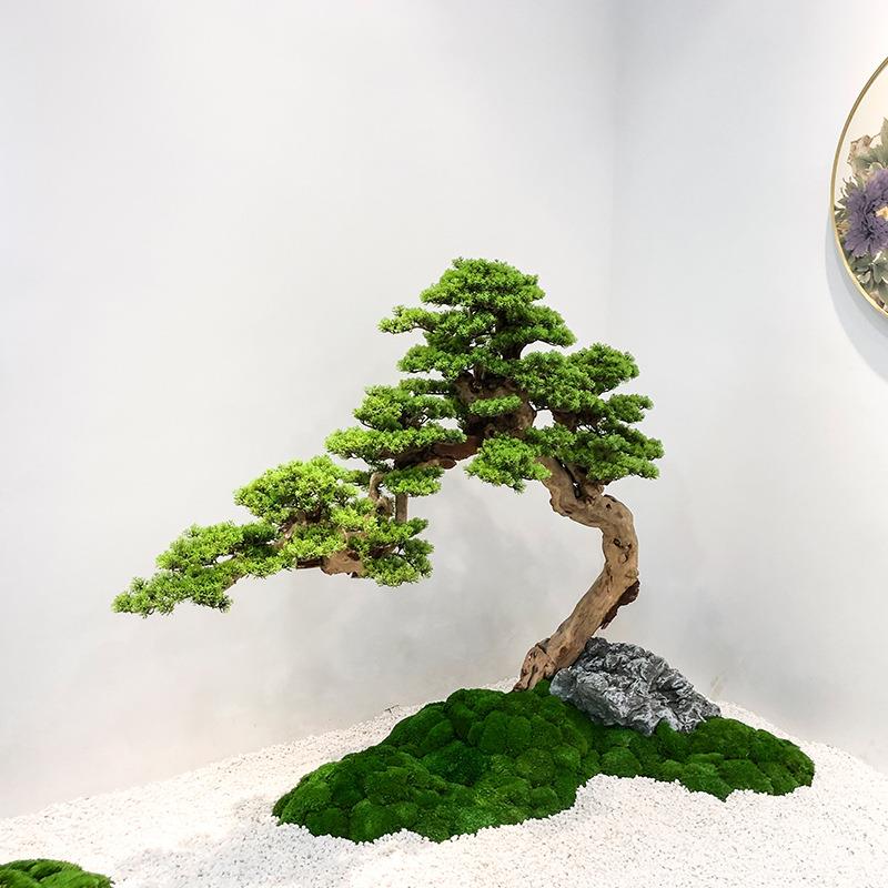 室景观内造景迎客流水摆仿件新中式新款迎客庭院橱窗楼梯下茶室真