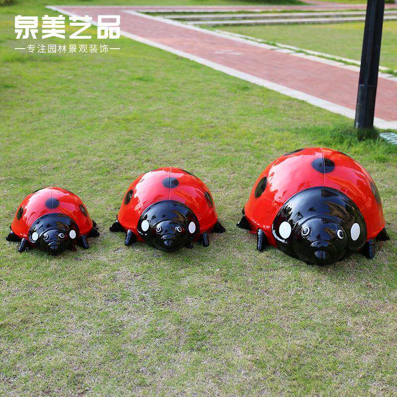 庭户园林景观装饰摆件甲虫七QHF外星瓢虫模型真动物仿雕塑花园院