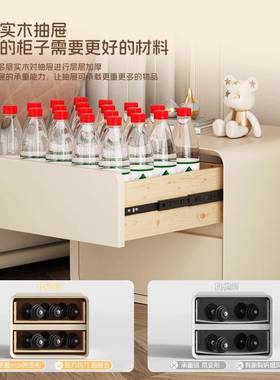 头柜实木奶油床风极窄夹缝置物架小型用家卧室2纳025新款CTG02193