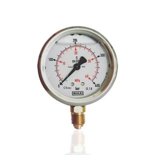 wika威卡压力表径向不锈钢充油耐震注液压力表YBN6340MPa400bar
