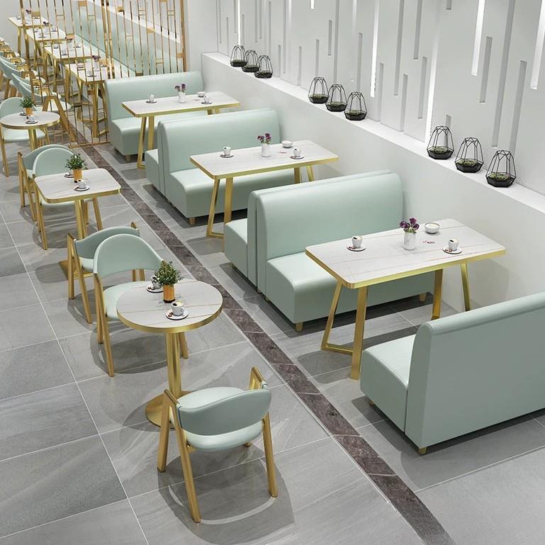 网红餐饮卡座沙发奶茶店快餐店西餐厅火锅店饭店桌椅卡座组合实木
