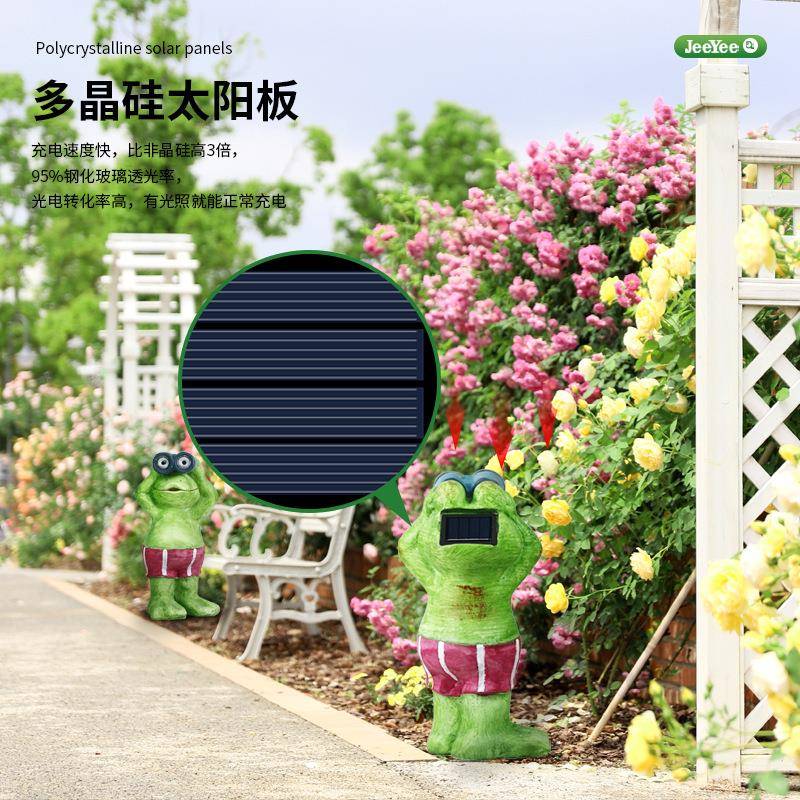 太阳能青蛙灯摆户外庭院动物花园院夜子装饰灯防水太阳青蛙灯能灯