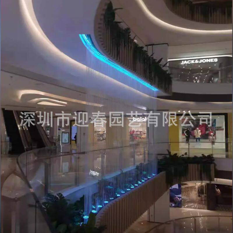 室内室外装饰商场拉线水帘水幕墙水景墙水帘瀑布流水景观尼龙拉线