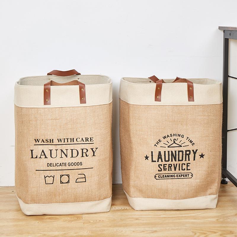 Z6M家用棉麻脏G衣篓换洗衣服收纳脏筐衣口篓污衣篮大F767JJ89颜容