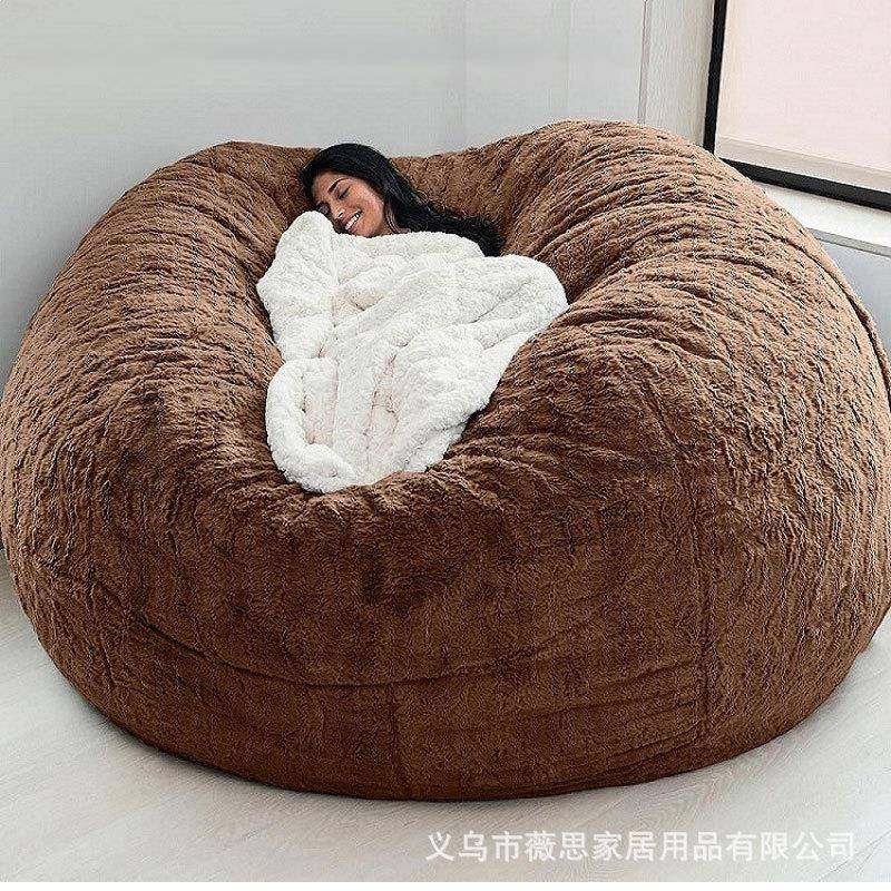 懒思人跨沙发套海绵包欧式风薇8FT/7FT/格双人豆袋沙发床情侣境厂