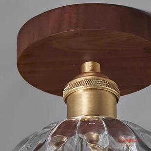 新中过道灯吸顶现灯代简约胡桃玄木玻式璃关942阳台走廊厨卫实木