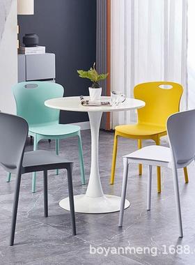 料椅子小耳朵餐椅可摞叠餐厅用椅奢轻风靠D-354159背塑吧椅学习椅椅会议椅