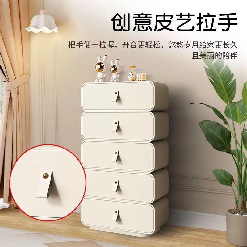创意新款奶风实木五斗柜ZCP客油厅斗卧室靠墙抽收屉纳柜简约整装