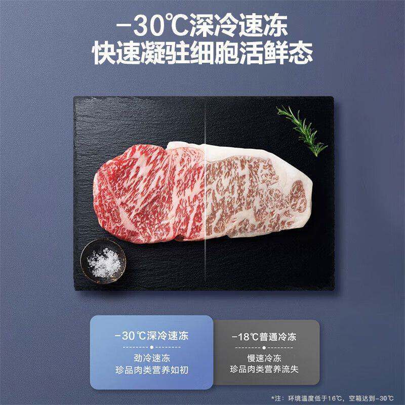 星星冰柜180升家用商用冷柜风冷无霜-30度冷藏冷冻柜单温卧式冰箱