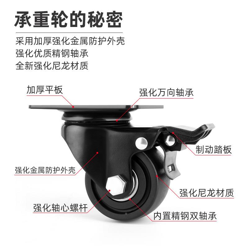 重型MQP花盆盘移动长方形托型带托盘冰箱塑料工具底座轮子底盘托