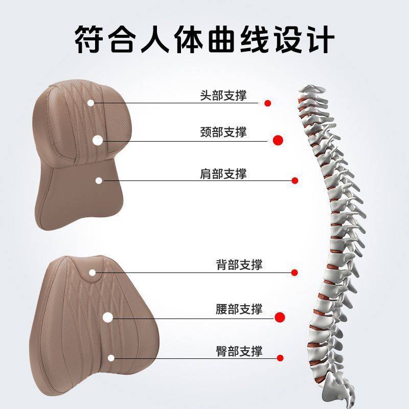 D7S英才星新款汽车头枕驾驶车用座椅护颈护腰车载记忆棉腰靠四季