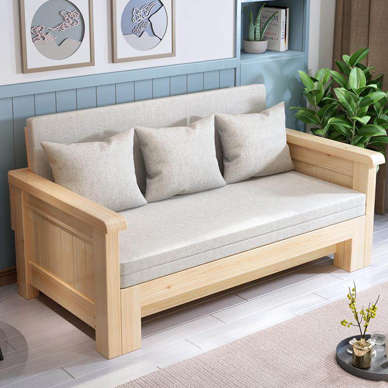 木沙发床可双折叠A1588两用实床多功能客厅书房阳台21.小户型1.5