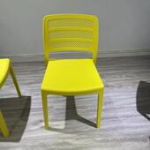 餐椅厚加塑家料椅简YQ D662约可叠放椅子用靠背椅食堂户休闲外椅