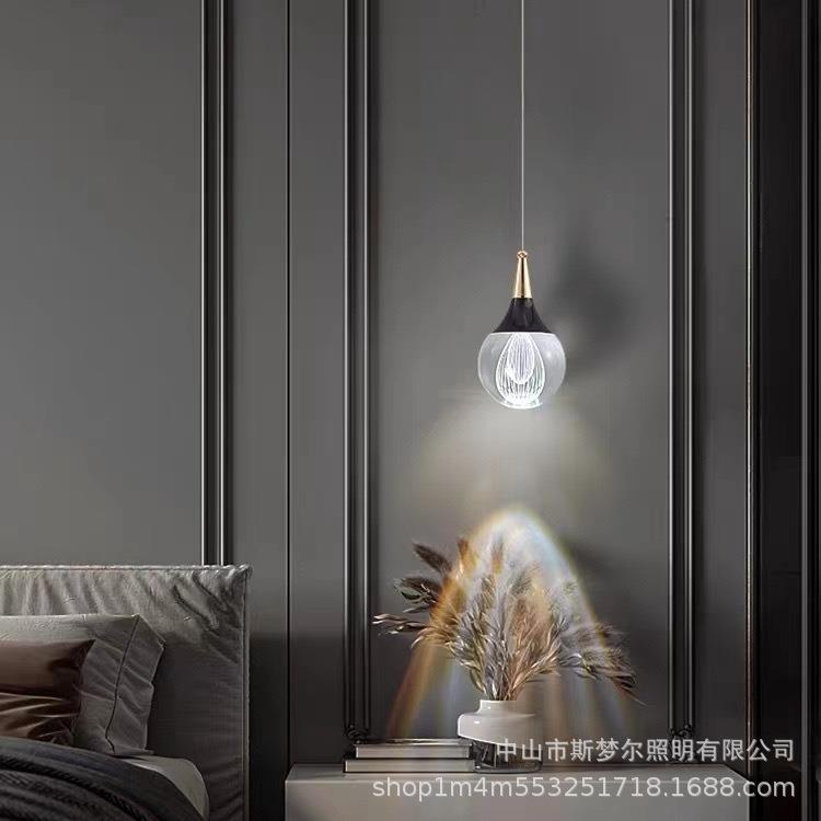 欧式卧室吊灯柔光K9灯水餐厅玄关吊324吧台晶小吊灯现代简约床头