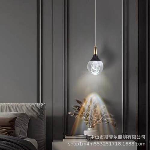 欧式卧室吊灯柔光K9灯水餐厅玄关吊324吧台晶小吊灯现代简约床头