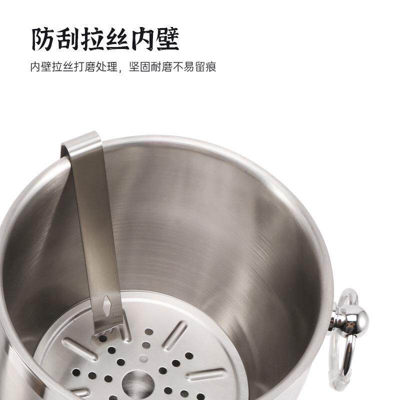 大L爆款不钢双层冰桶冰夹容L-冰桶量酒吧保温冰桶高保冷锈圆啤形