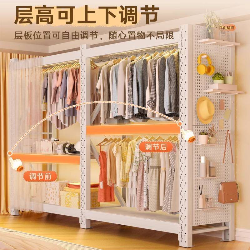 家用衣货架柜卧室sdf12320简易开放式挂衣公寓出租房宿舍衣橱架收